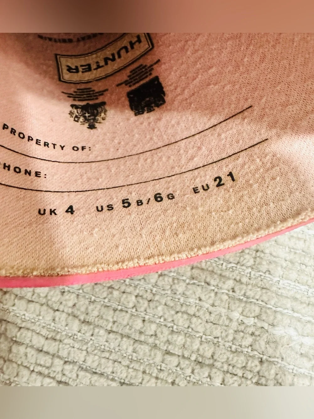 Hunter‎ Kids First Classic Rain Boots Pink US 5B 6G / EU 21